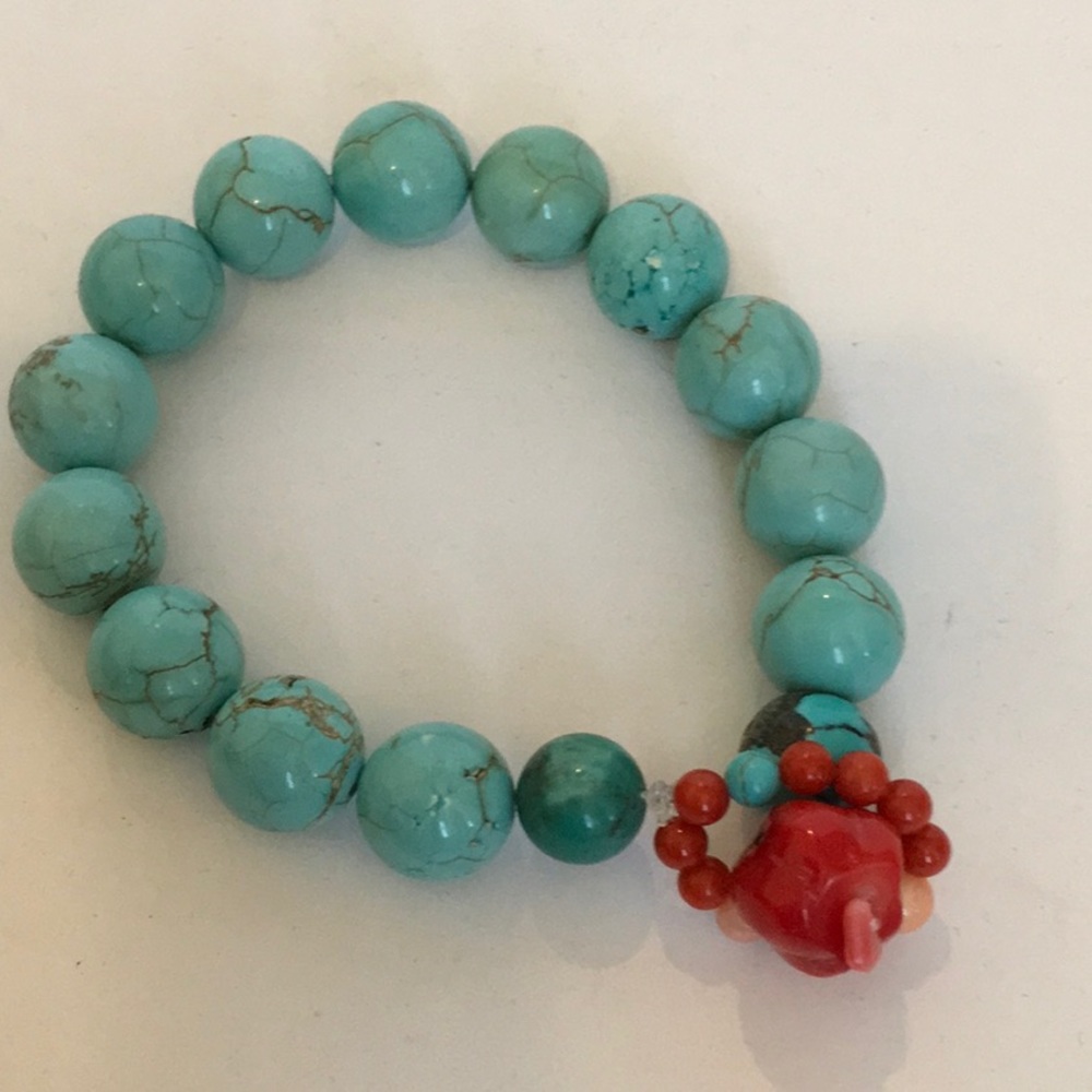 Handmade artisan turquoise bracelet